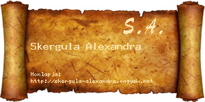 Skergula Alexandra névjegykártya